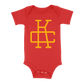 KC Monogram Baby One Piece | Red