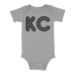 KC Outline Baby One Piece | Grey