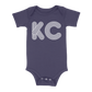 KC Outline Baby One Piece | Navy