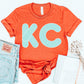 KC Outline Tee - Red Teal