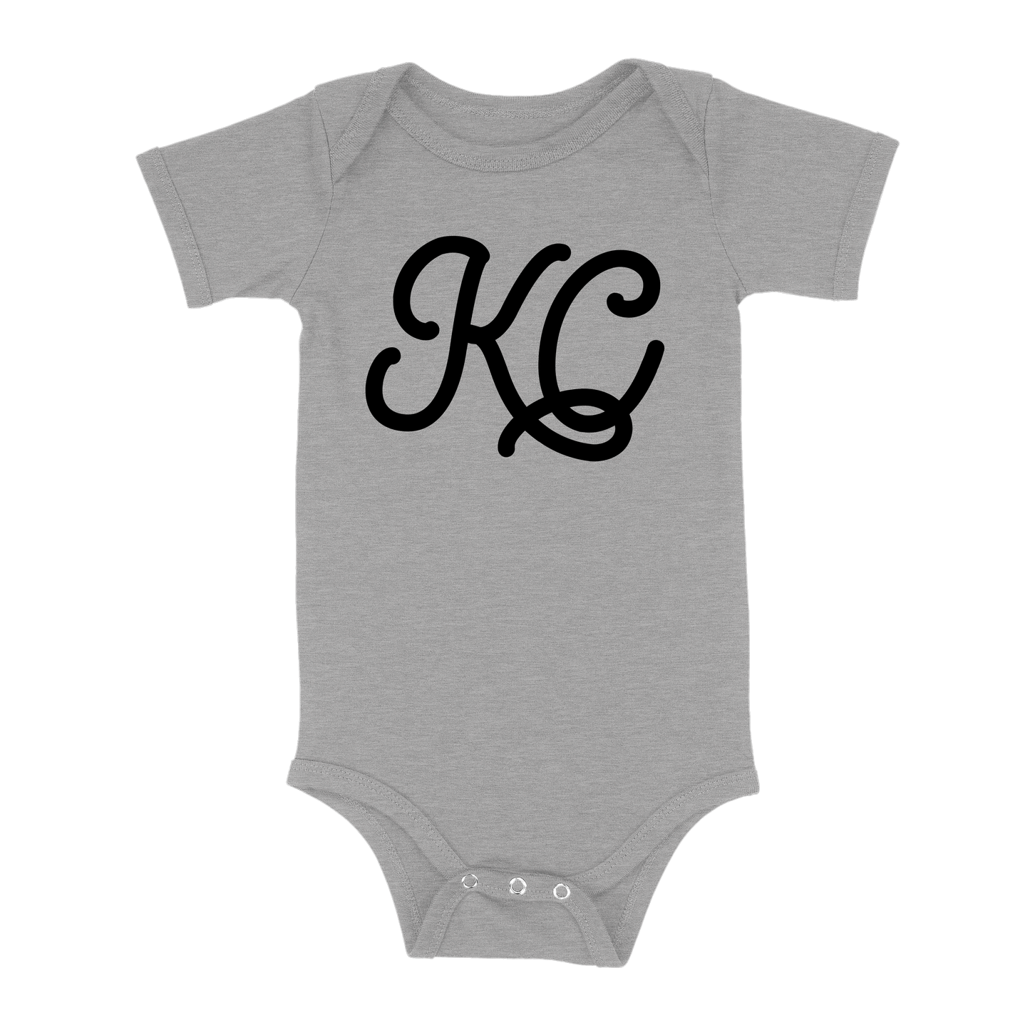 KC Script Baby One Piece | Grey