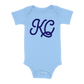 KC Script Baby One Piece | Light Blue