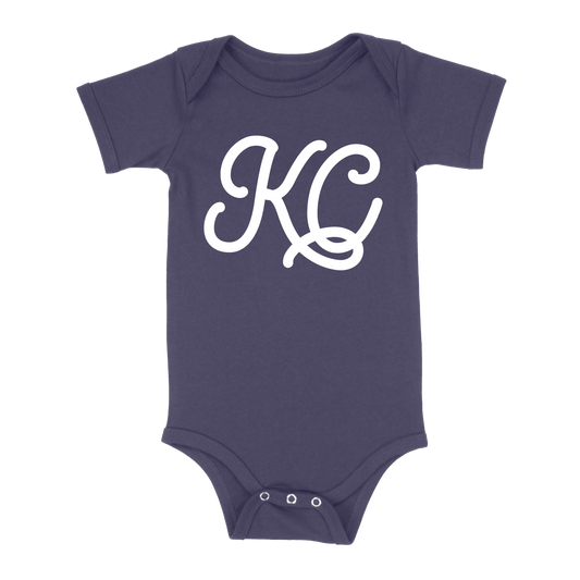 KC Script Baby One Piece | Navy