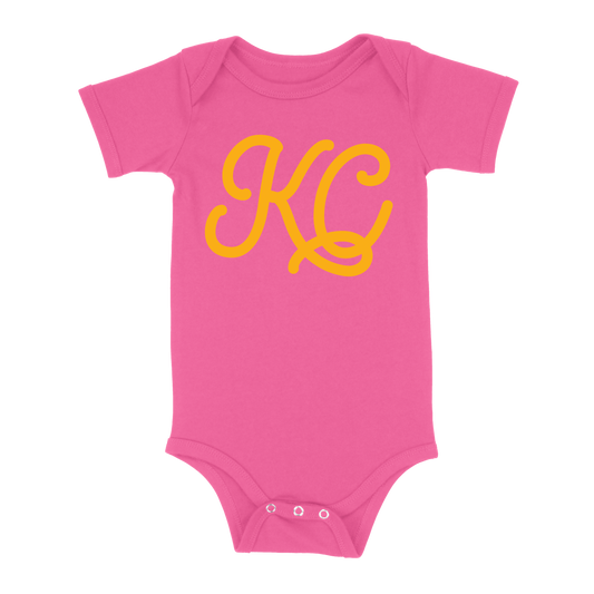 KC Script Baby One Piece | Hot Pink