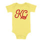 KC Script Baby One Piece | Yellow
