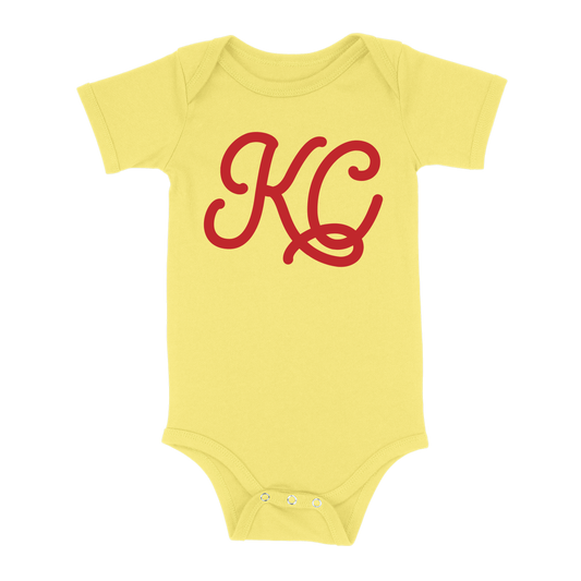 KC Script Baby One Piece | Yellow