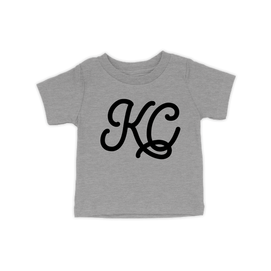 KC Script Toddler Tee | Grey