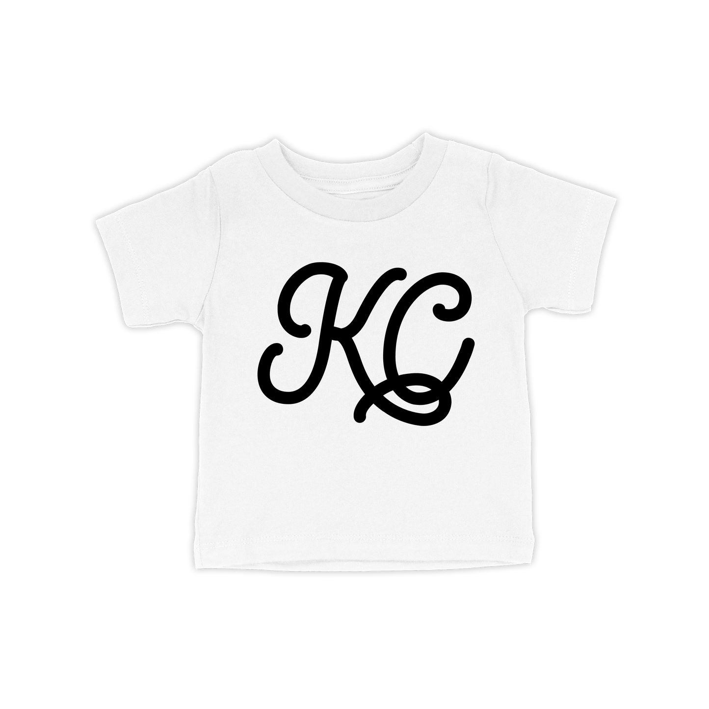KC Script Toddler Tee | White Black