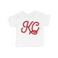 KC Script Toddler Tee | White Red