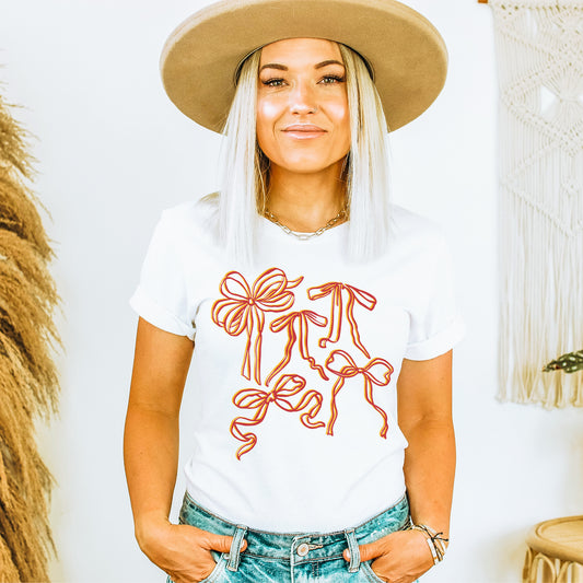 KC Bows Tee - White