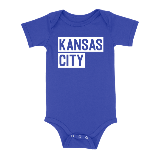 Kansas City Block Baby One Piece | Blue