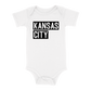 Kansas City Block Baby One Piece | White Black