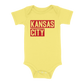 Kansas City Block Baby One Piece | Yellow