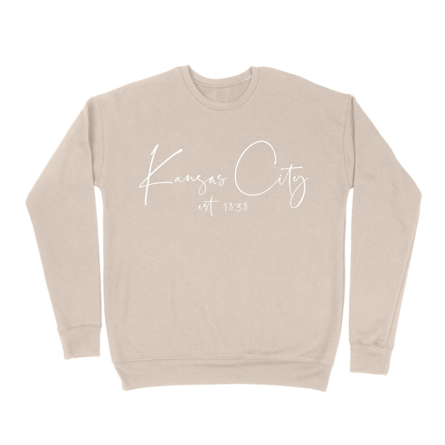 Kansas City EST 1838 Script Sweatshirt - Sand