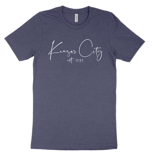 Kansas City EST 1838 Tee - Navy