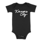 Kansas City Script Baby One Piece | Black