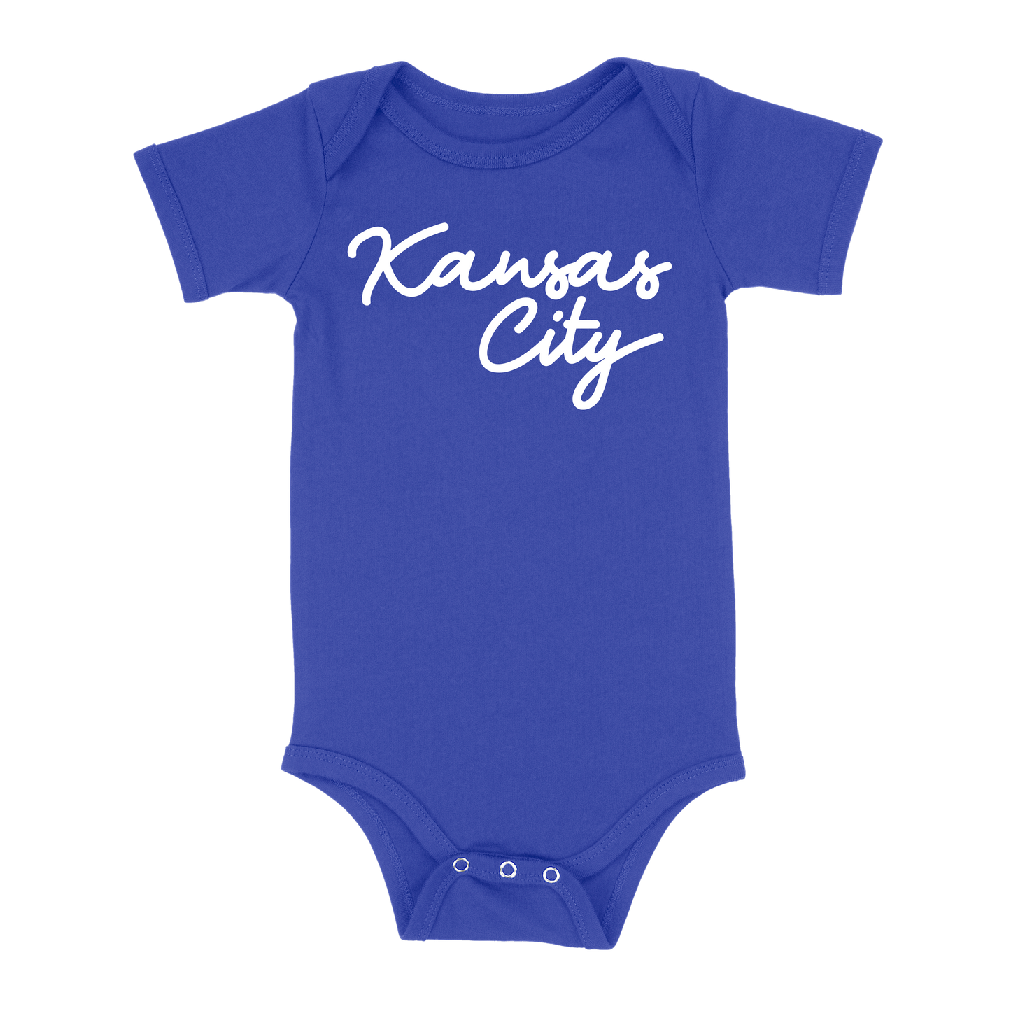 Kansas City Script Baby One Piece | Blue