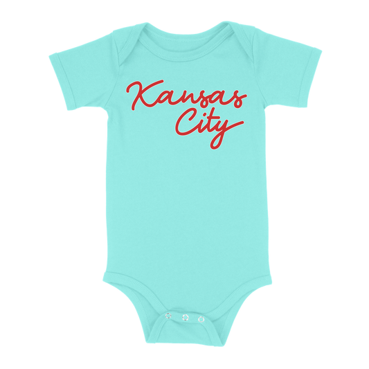 Kansas City Script Baby One Piece | Chill