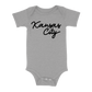 Kansas City Script Baby One Piece | Grey
