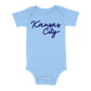 Kansas City Script Baby One Piece | Light Blue