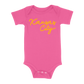 Kansas City Script Baby One Piece | Hot Pink
