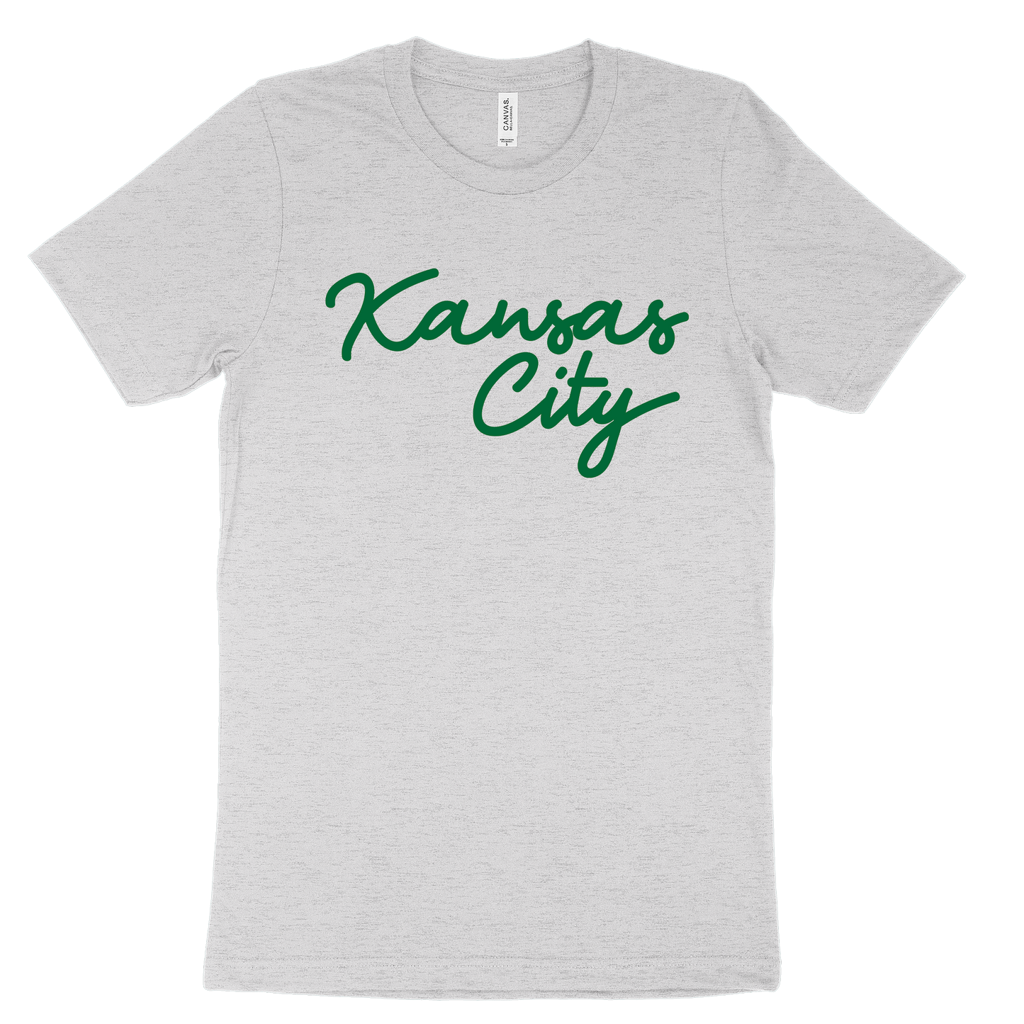 Kansas City Script Tee - Light Grey