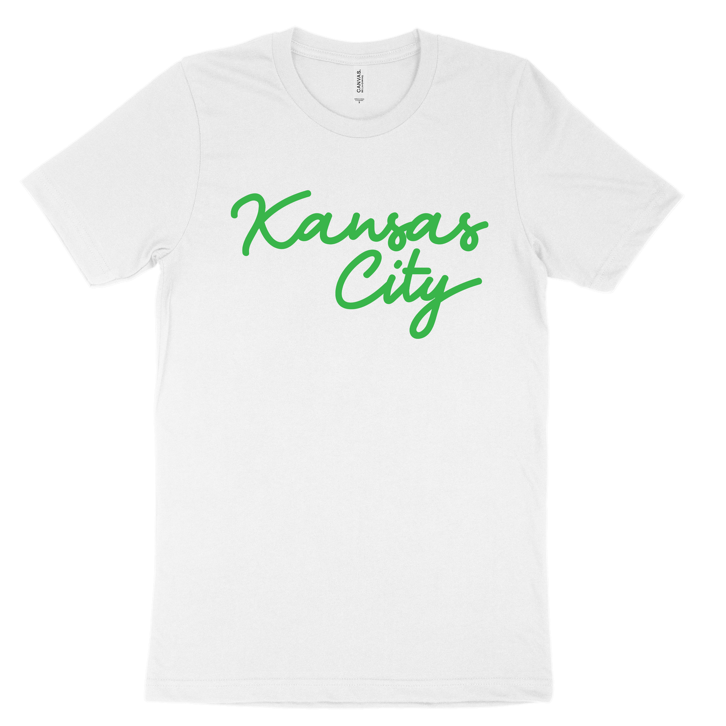Kansas City Script Tee - White Lime