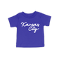Kansas City Script Toddler Tee | Blue