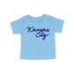 Kansas City Script Toddler Tee | Light Blue