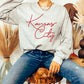 Kansas City Oversized Script Sweatshirt - Ash