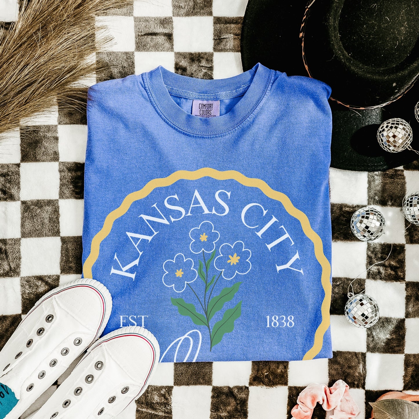 Kansas City Queen CC Tee - Flo Blue