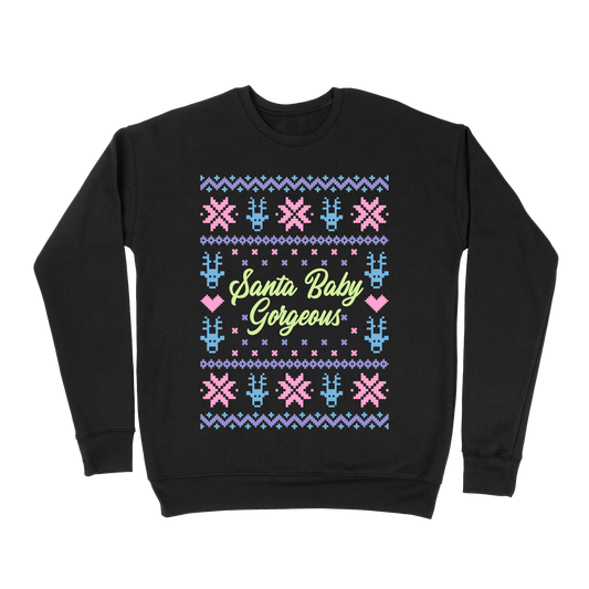 Santa Baby Gorgeous Sweatshirt - Black