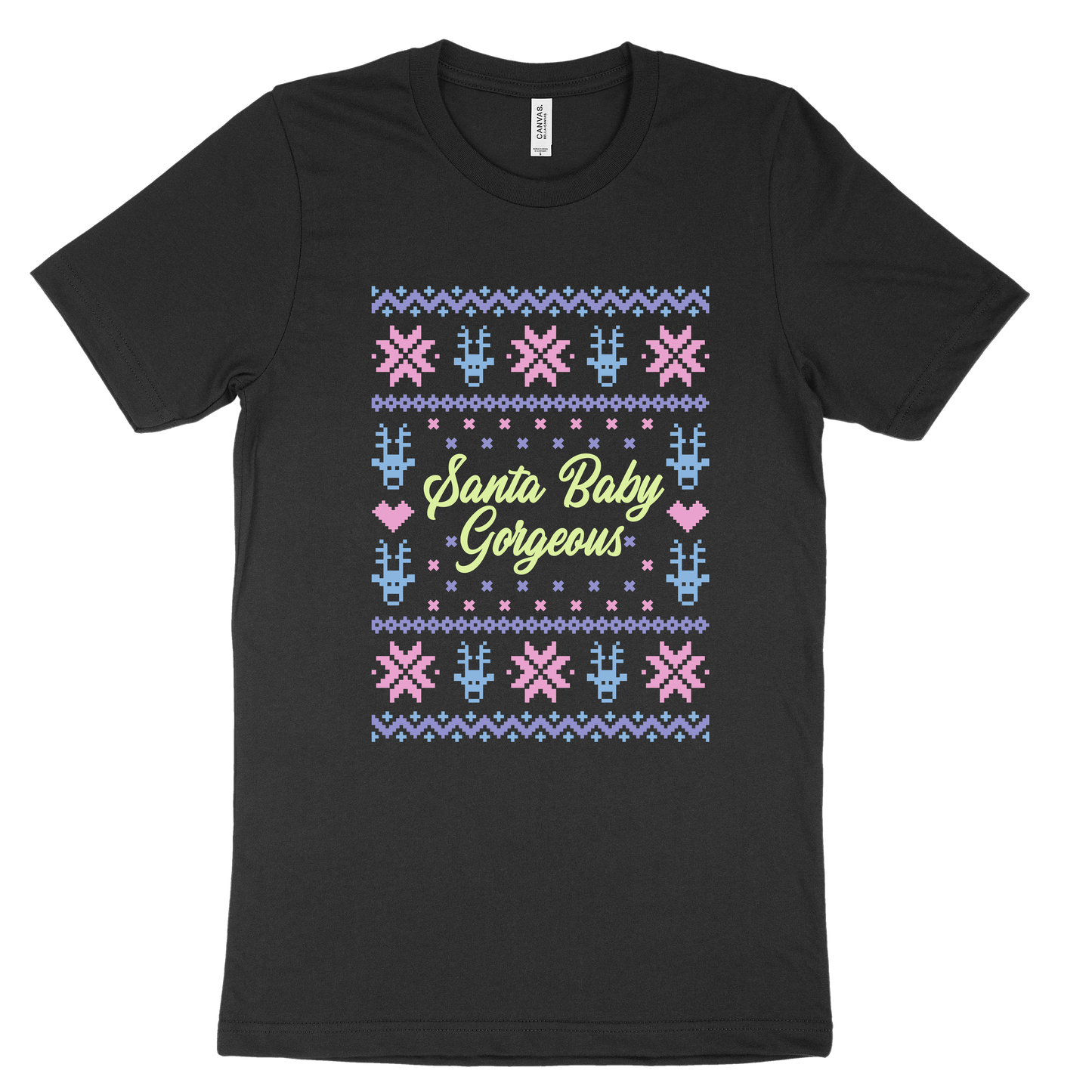 Santa Baby Gorgeous Tee - Black