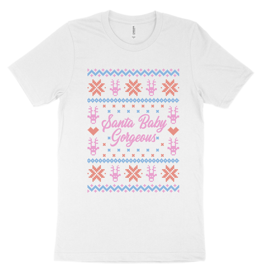 Santa Baby Gorgeous Tee - White