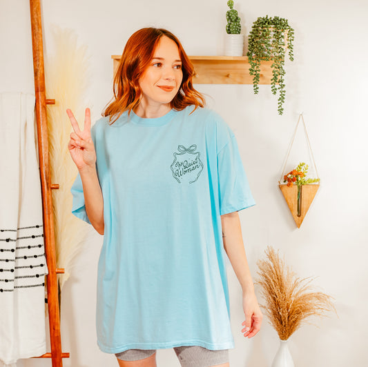 The Quiet Woman CC Tee | Chambray