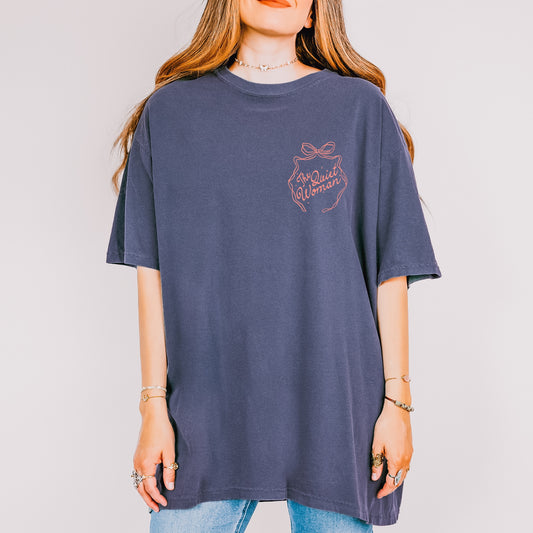 The Quiet Woman CC Tee | Denim