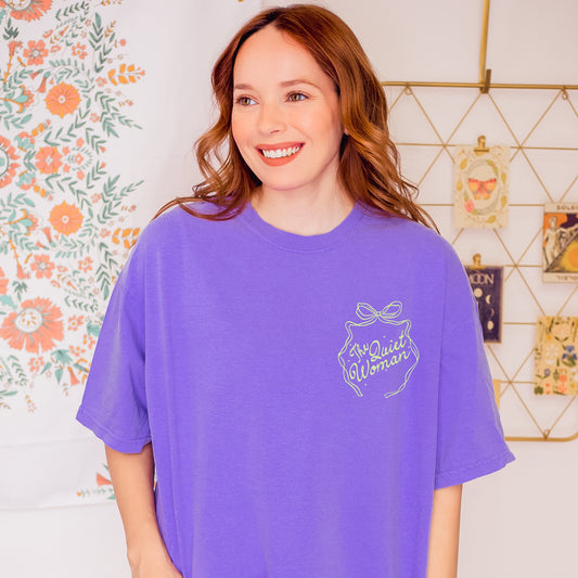 The Quiet Woman CC Tee | Violet