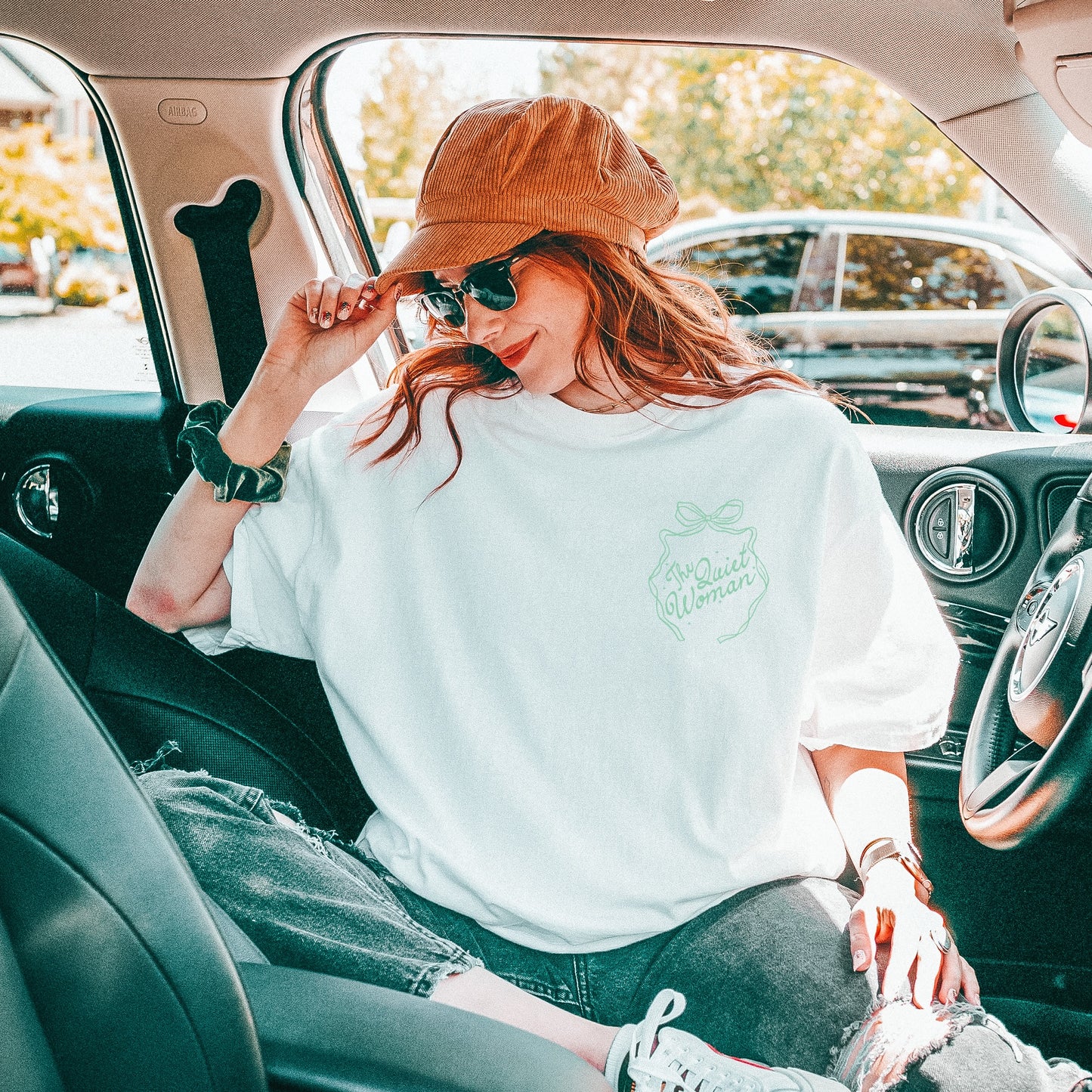 The Quiet Woman CC Tee | White