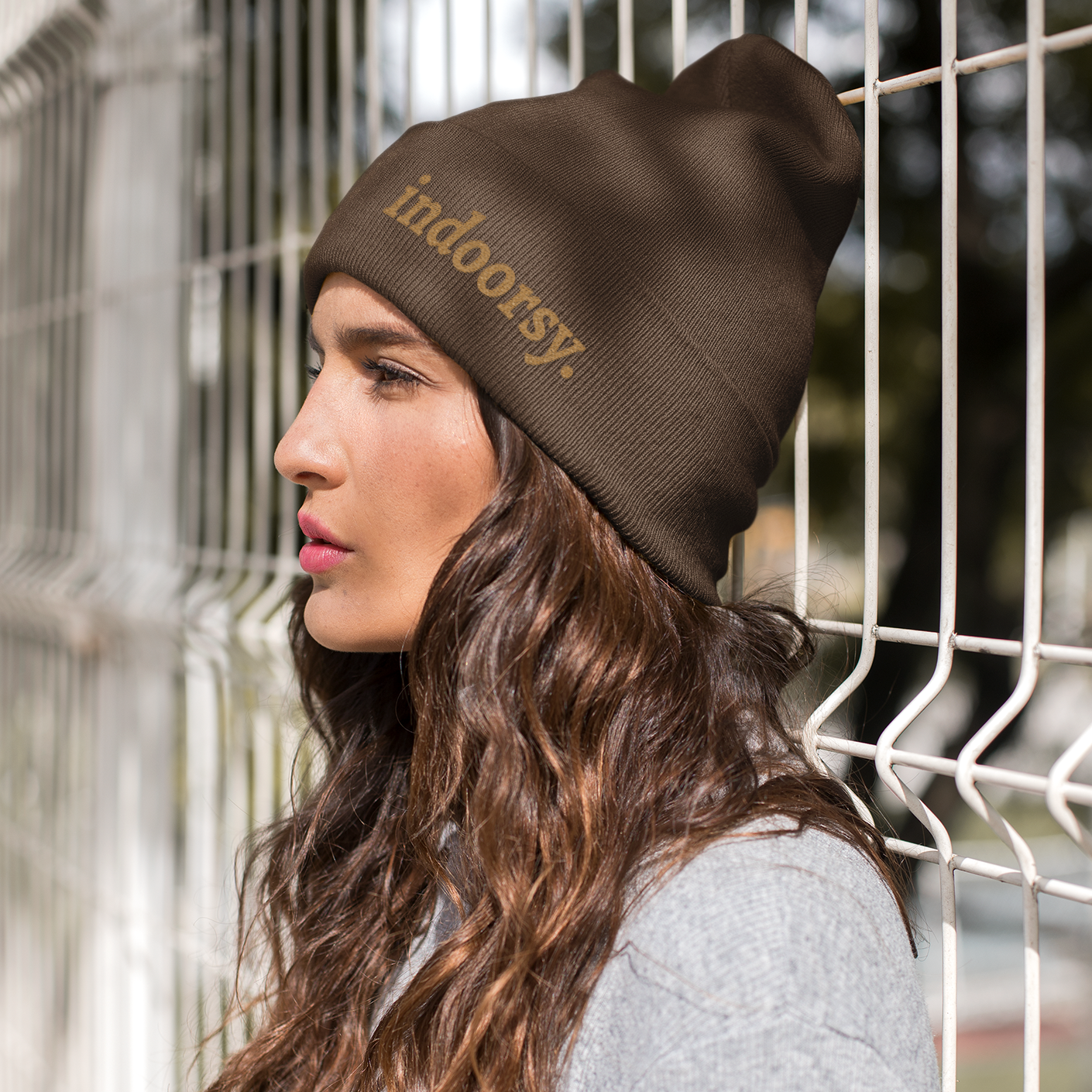Indoorsy Beanie - Brown