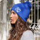 Script KC Beanie - Blue
