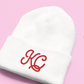 Script KC Beanie - White