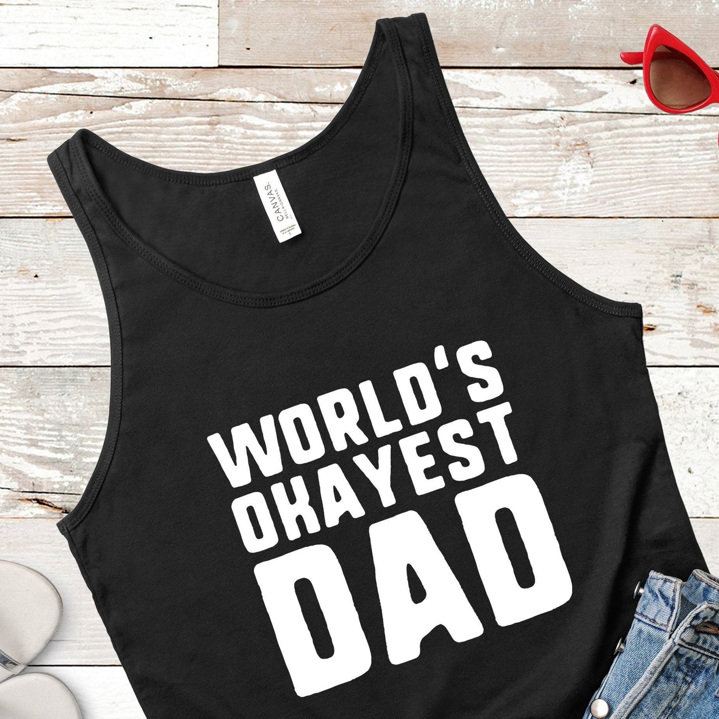 World's Okayest Dad | Unisex Tank Top | Multiple Color Options | Made To Order