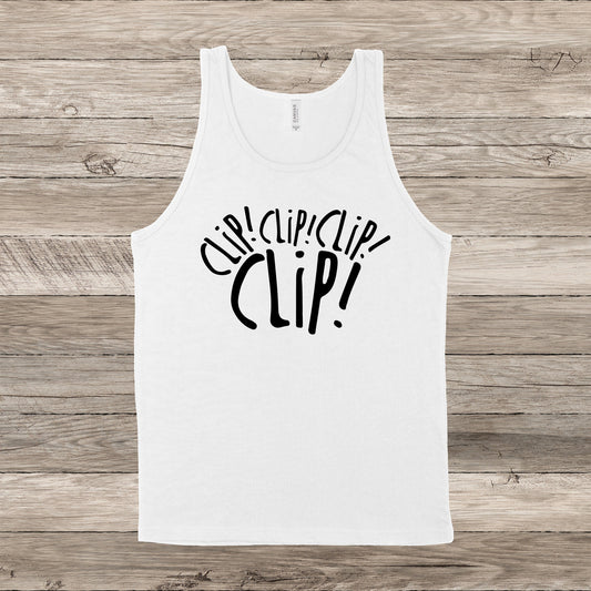 Clip Clip Clip Clip | RHONY Quote | Unisex Tank Top | Multiple Color Options | Made To Order